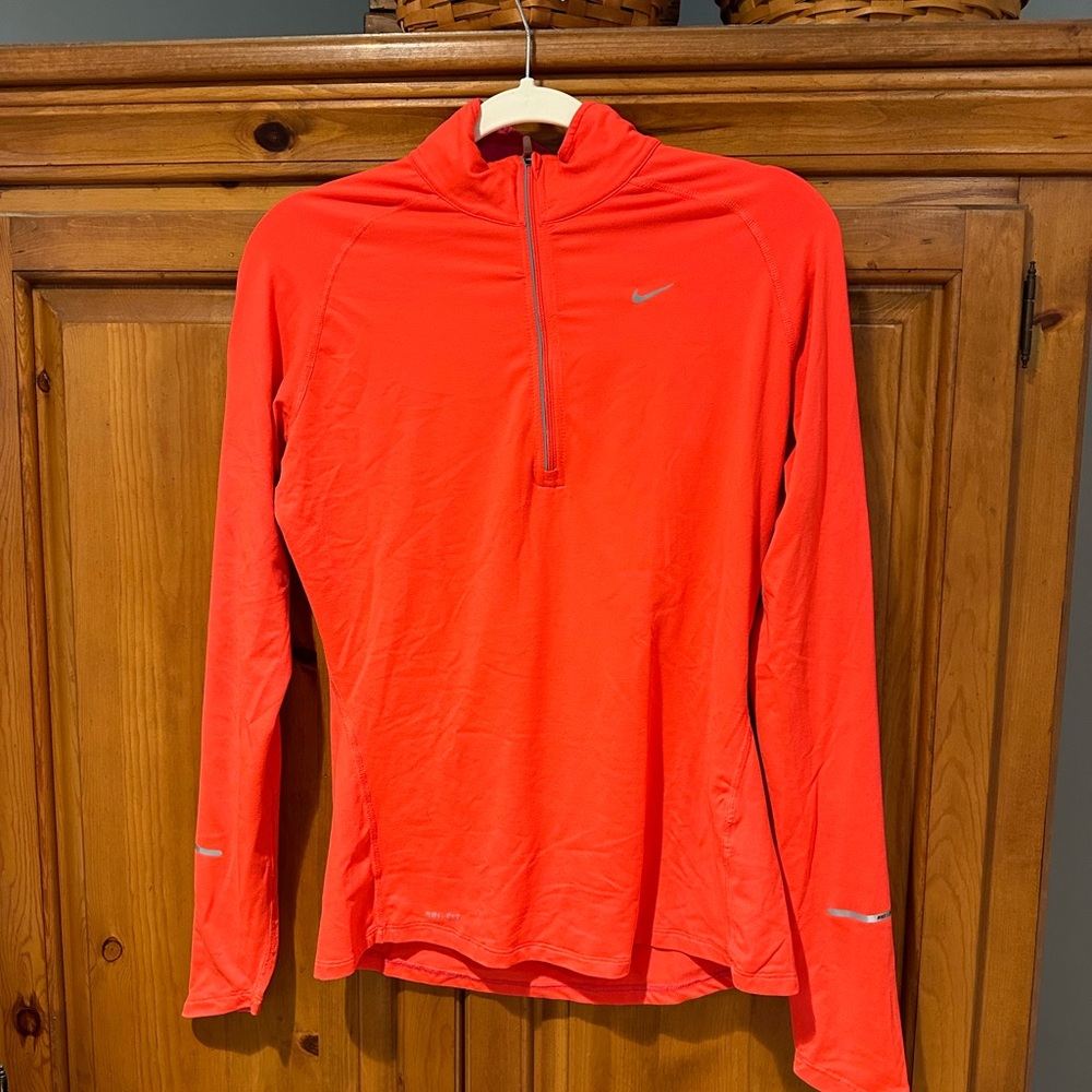Nike med dry fit running tneck 3/4 zip